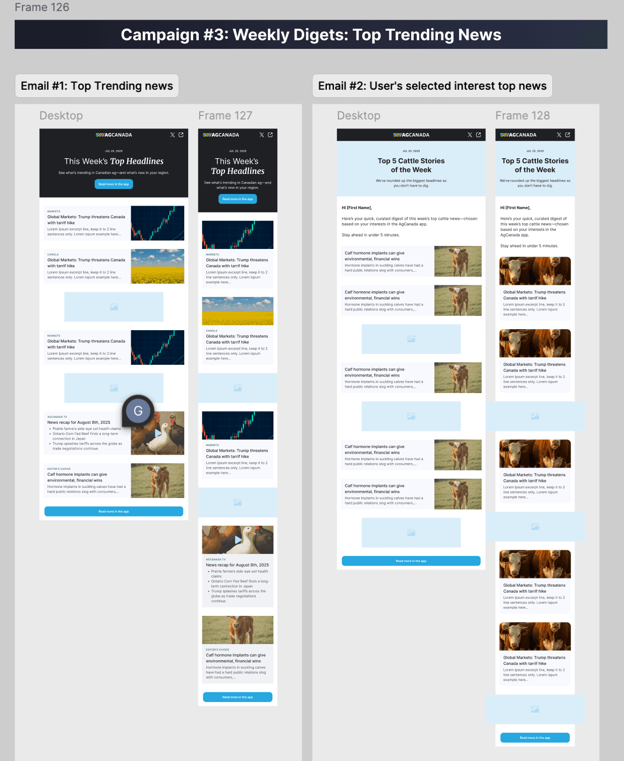 Email Campaign #3: Weekly Digests — trending news roundups